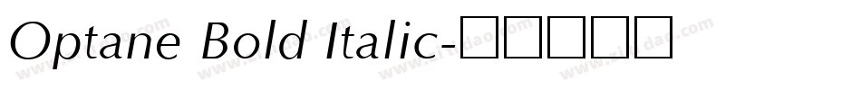 Optane Bold Italic字体转换